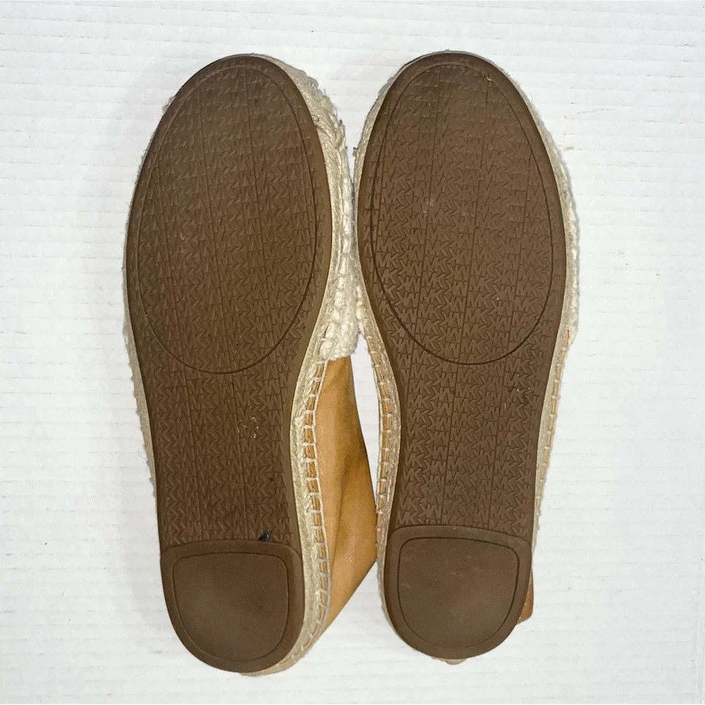 Michael‎ Kors Leather Espadrilles with Flower Details